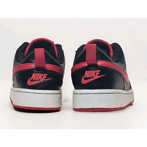 Nike Court Borough Low 2 Black University Red White GS Youth 7Y BQ5448-007 - Picture 8 of 10